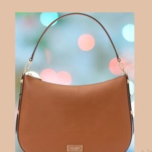 Kate Spade New York women's Liv pebbled leather large hobo bag in black
