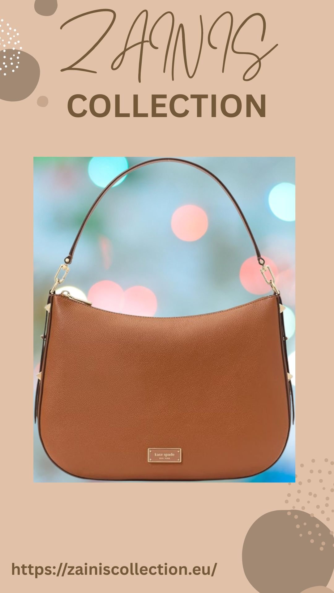 Kate Spade New York women's Liv pebbled leather large hobo bag in black