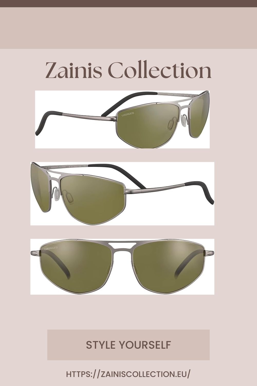 Serengeti mens Masten Oval Sunglasses