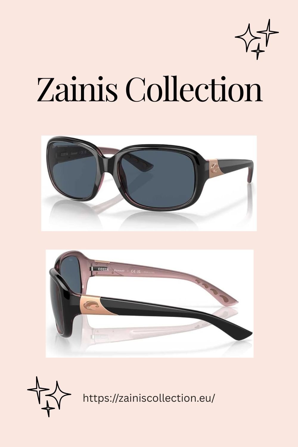 Costa Del Mar Womens Gannet Rectangular Sunglasses