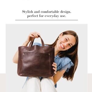 Portland Leather Goods Medium Crossbody Tote for Women – Handmade from the Finest Full-Grain Hides | Handmade