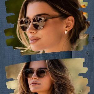 WearMe Pro Round Polarized Sunglasses for Women - Retro Classic UV400 Protection for Driving & Everyday Wear