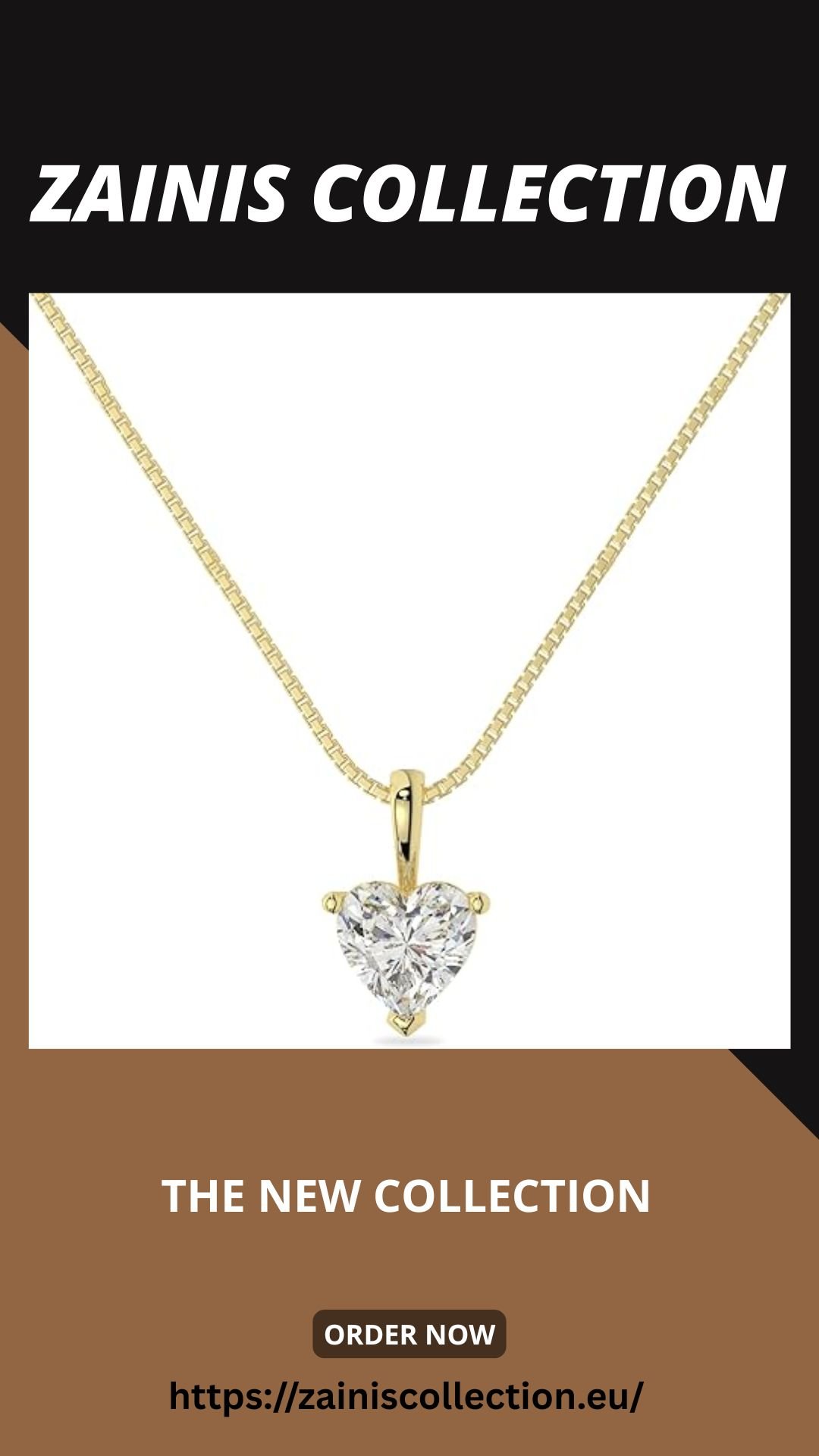 Adora Fine Jewelry 14K gold lab grown moissanite heart shape pendant necklace 2CTW women gift