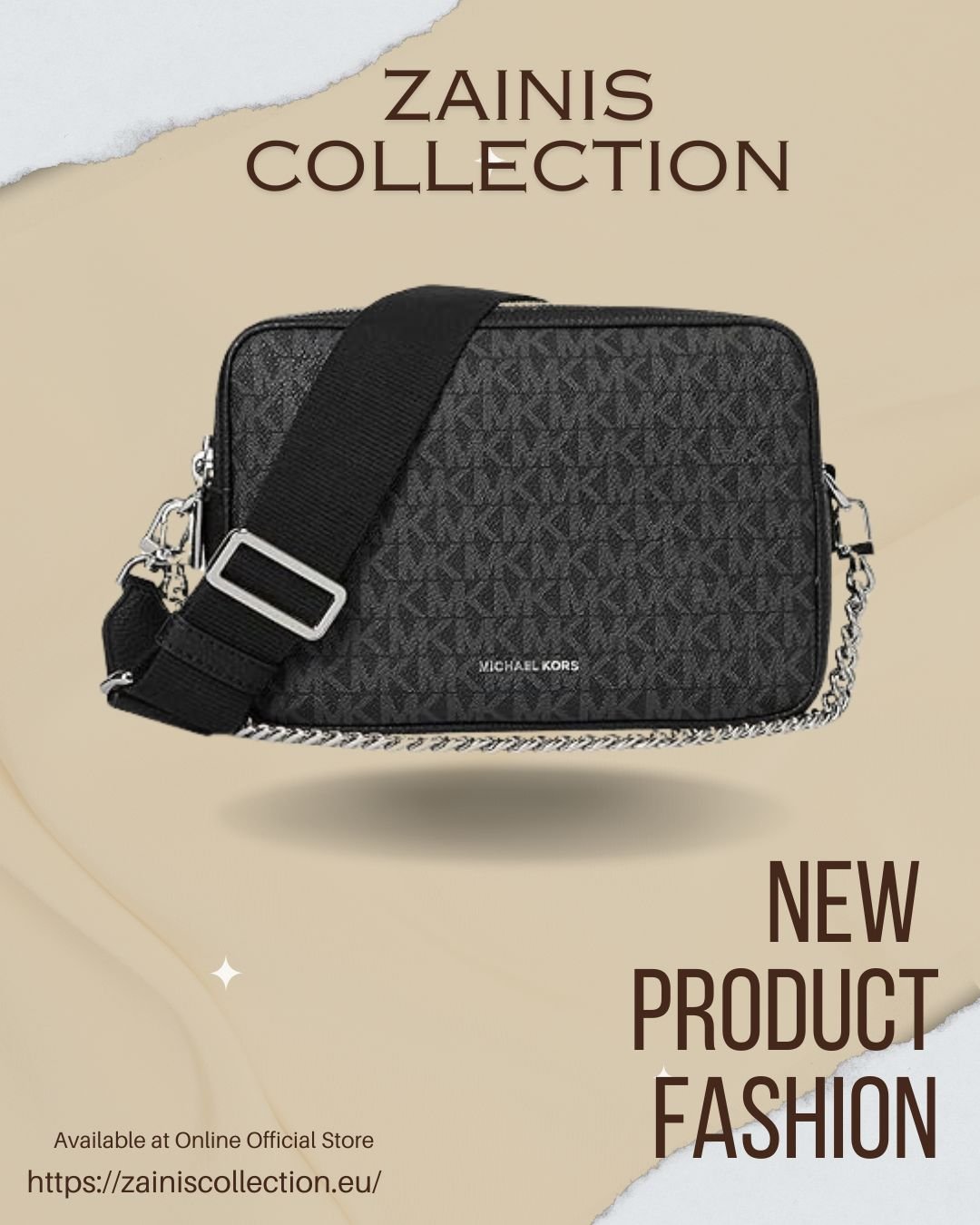 Michael Kors Bryant double zip chain camera crossbody bag for women