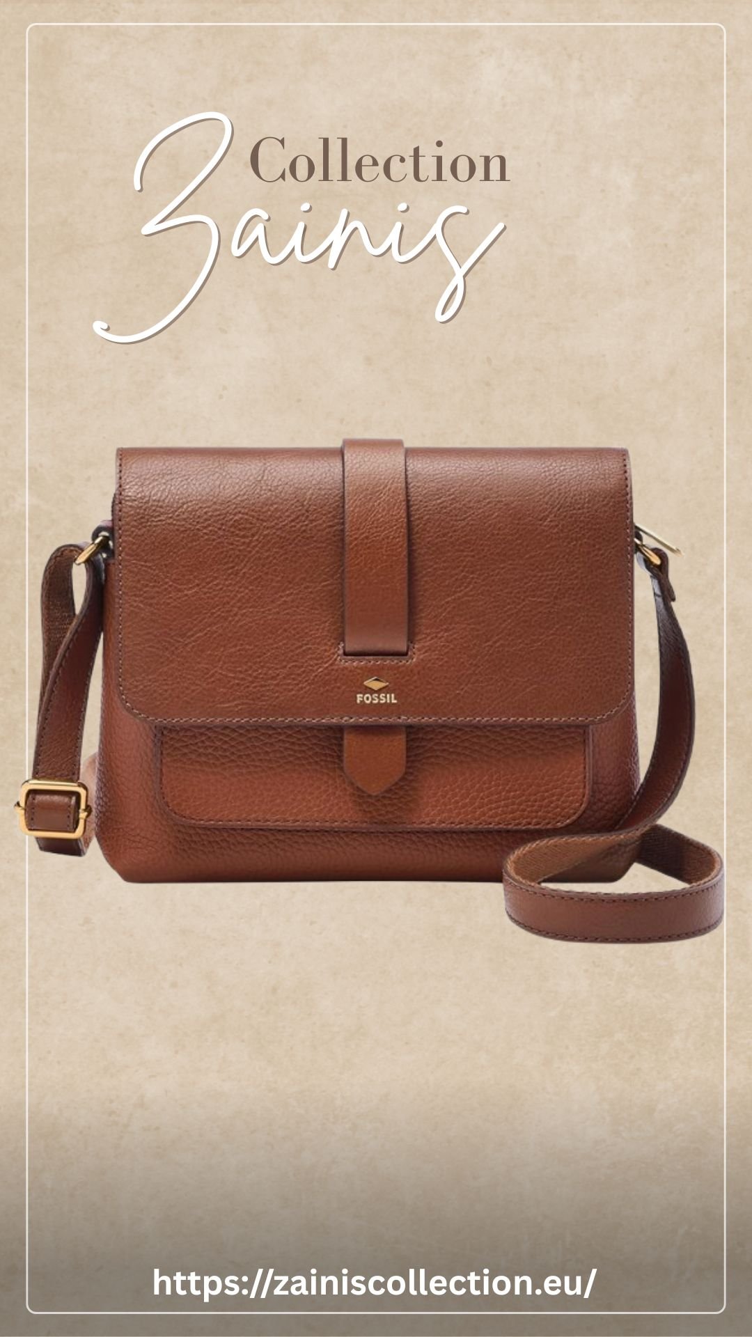 Fossil Women's Kinley large and small crossbody purse handbag in leather