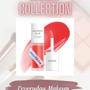 NOONI Korean Lip Oil Apple berry hydrating lip stain with moisturizing, plumping, waterproof formula for dry lips